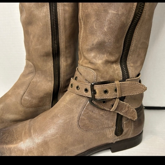 Brown Leather Knee-High Boots - Picture 6 of 10